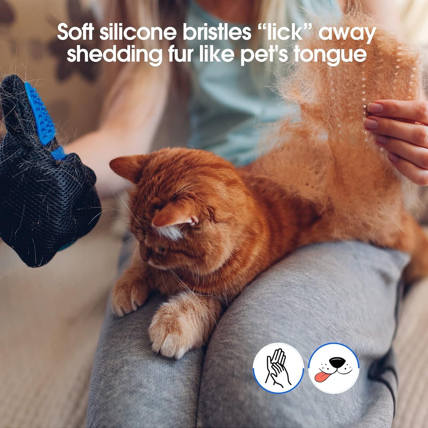 DELOMO Pet Grooming Glove