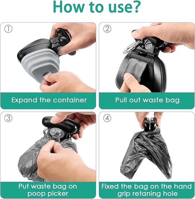 Portable Pooper Scooper with Waste Bags — Dogs