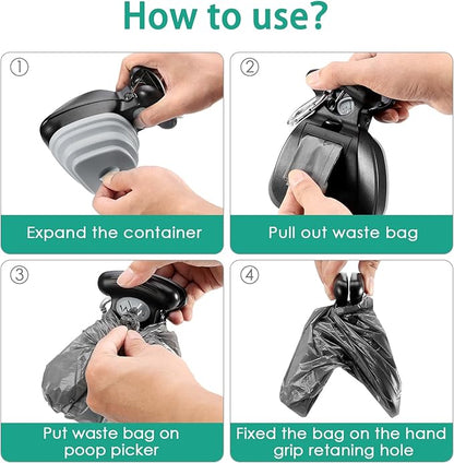 Portable Pooper Scooper with Waste Bags — Dogs