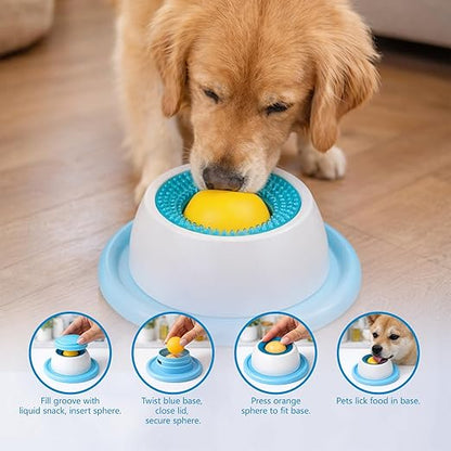 Interactive Slow Feeder Bowl for Dogs & Cats