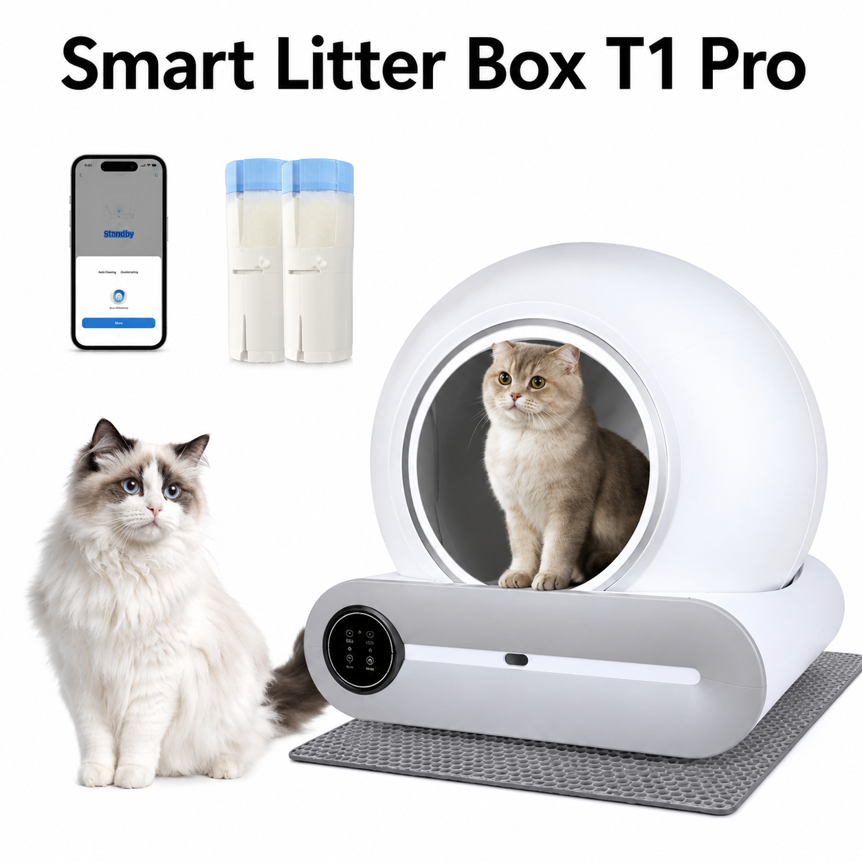 65L Self-Cleaning Smart Cat Litter Box — APP Control & Deodorising