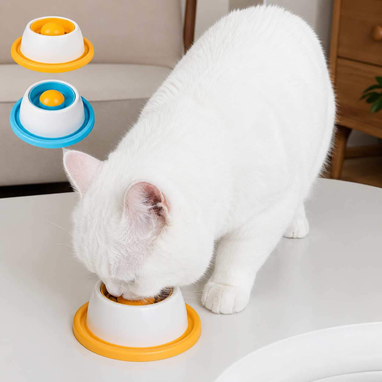 Interactive Slow Feeder Bowl for Dogs & Cats