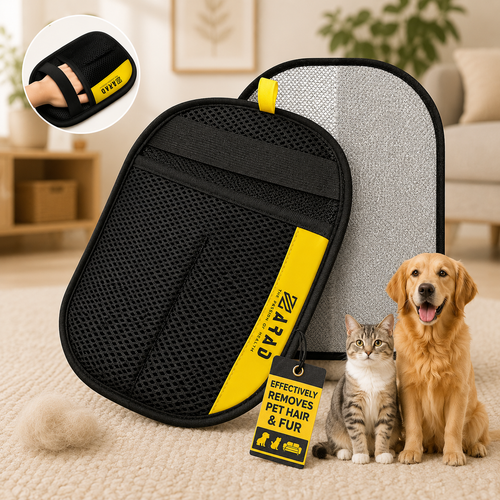 Pet Hair Removal Glove for Dogs & Cats