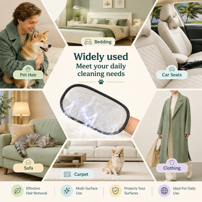 Pet Hair Removal Glove for Dogs & Cats