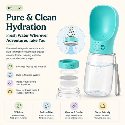 Portable Dog Water Bottle Lightweight & Leak Proof