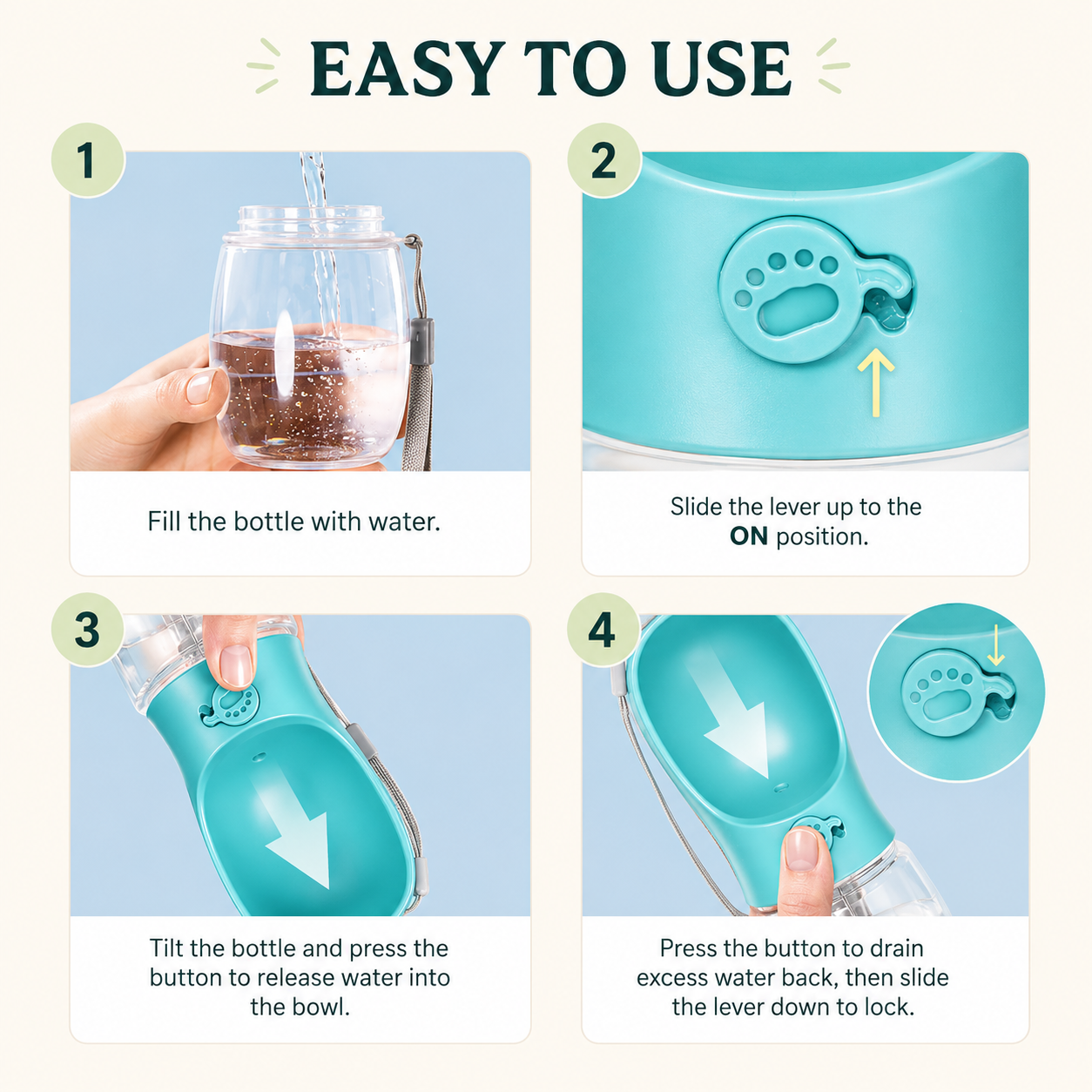 Portable Dog Water Bottle Lightweight & Leak Proof