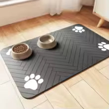 Absorbent Pet Feeding Mat — Waterproof Non-Slip | Dogs & Cats