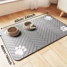 Absorbent Pet Feeding Mat — Waterproof Non-Slip | Dogs & Cats