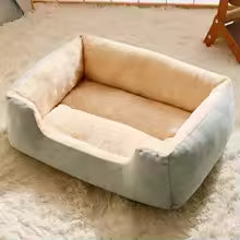 Cozy Cushion Cat & Dog Basket Bed — Winter Warm House