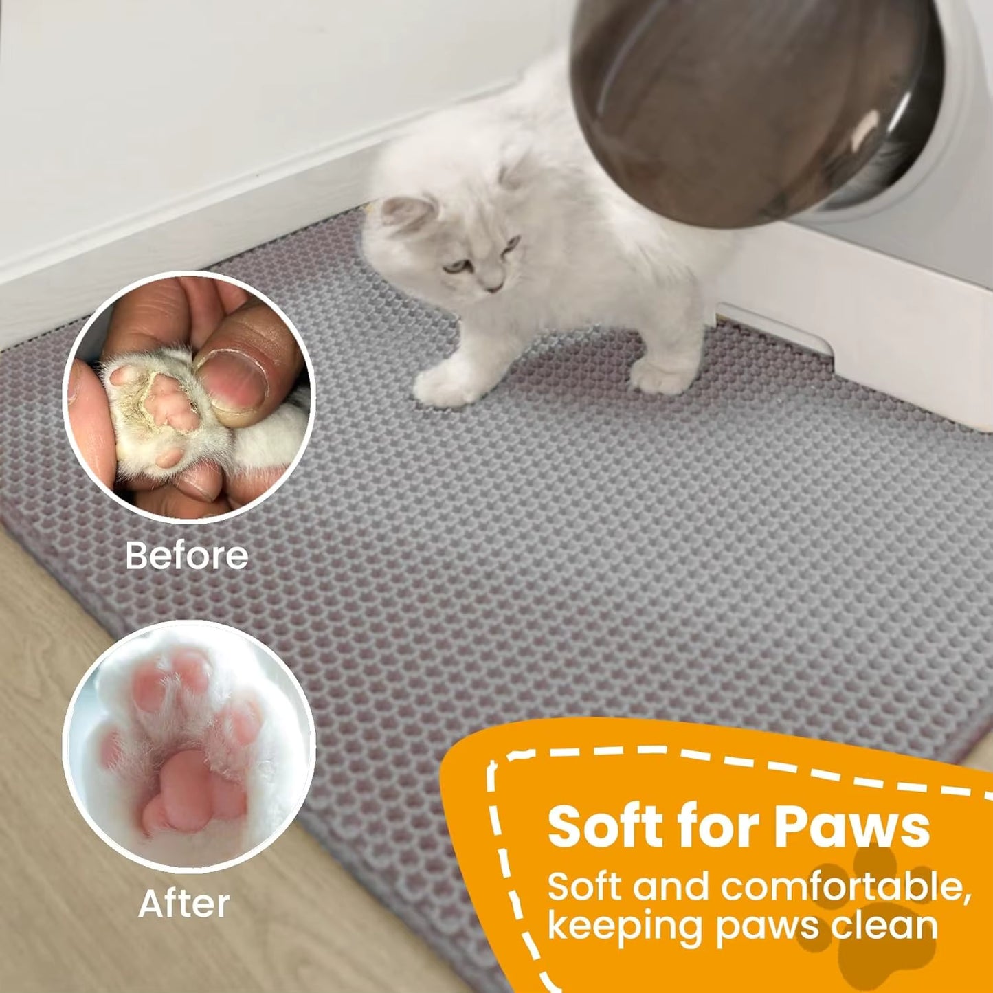 Double Layer Cat Litter Mat — Non-Slip Waterproof