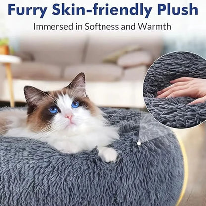 Round Pet Bed Super Soft & Warm | Dogs & Cats