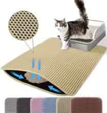 Double Layer Cat Litter Mat — Non-Slip Waterproof