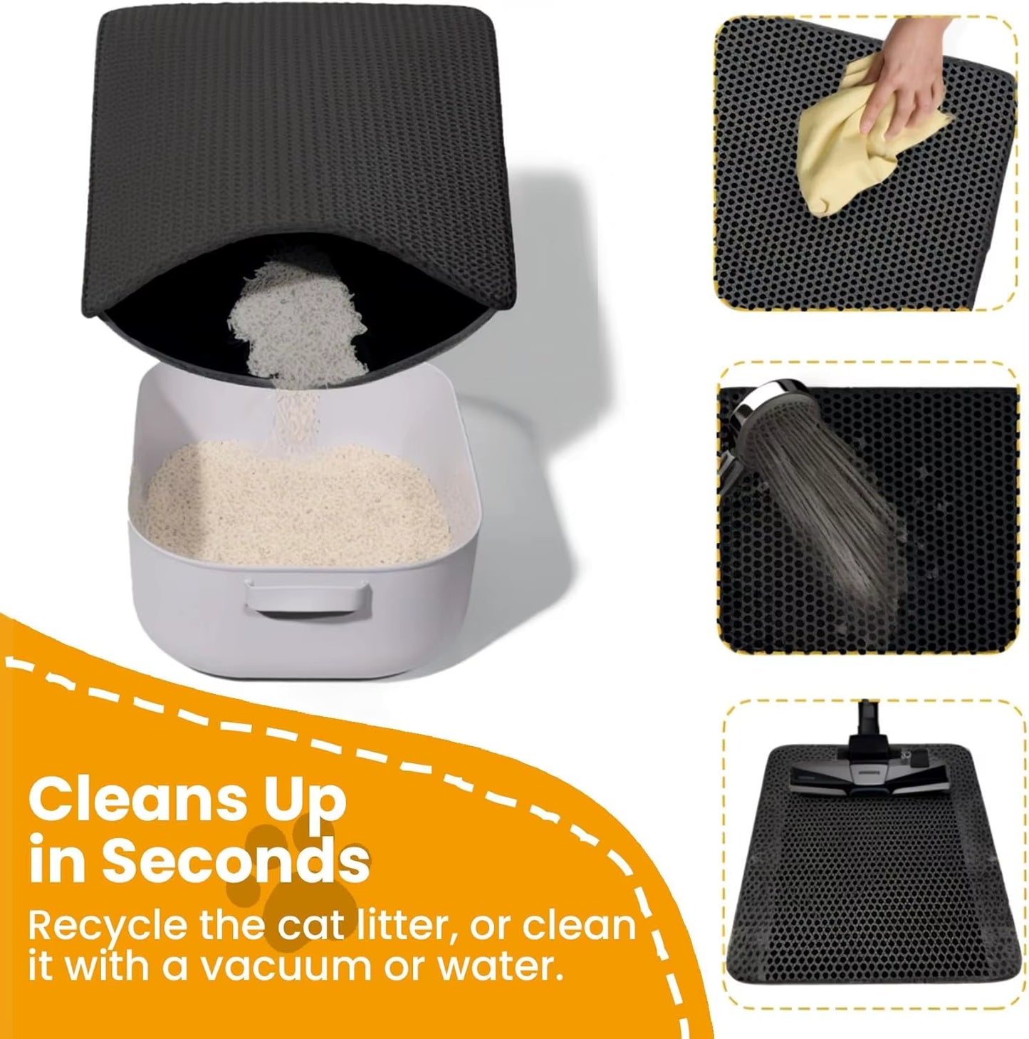 Double Layer Cat Litter Mat — Non-Slip Waterproof