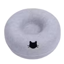 2-in-1 Felt Donut Cat Bed & Tunnel — Hide & Play House