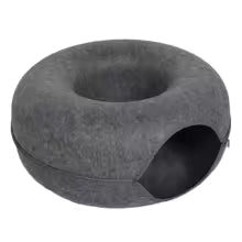 2-in-1 Felt Donut Cat Bed & Tunnel — Hide & Play House