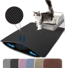 Double Layer Cat Litter Mat — Non-Slip Waterproof