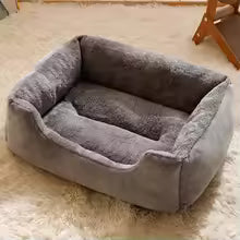 Cozy Cushion Cat & Dog Basket Bed — Winter Warm House