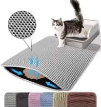 Double Layer Cat Litter Mat — Non-Slip Waterproof