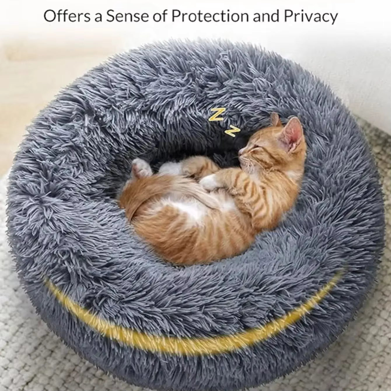 Round Pet Bed Super Soft & Warm | Dogs & Cats